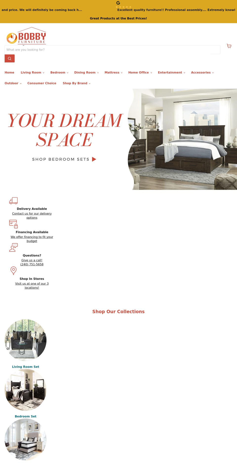 bobbyfurniture.com shopify website screenshot