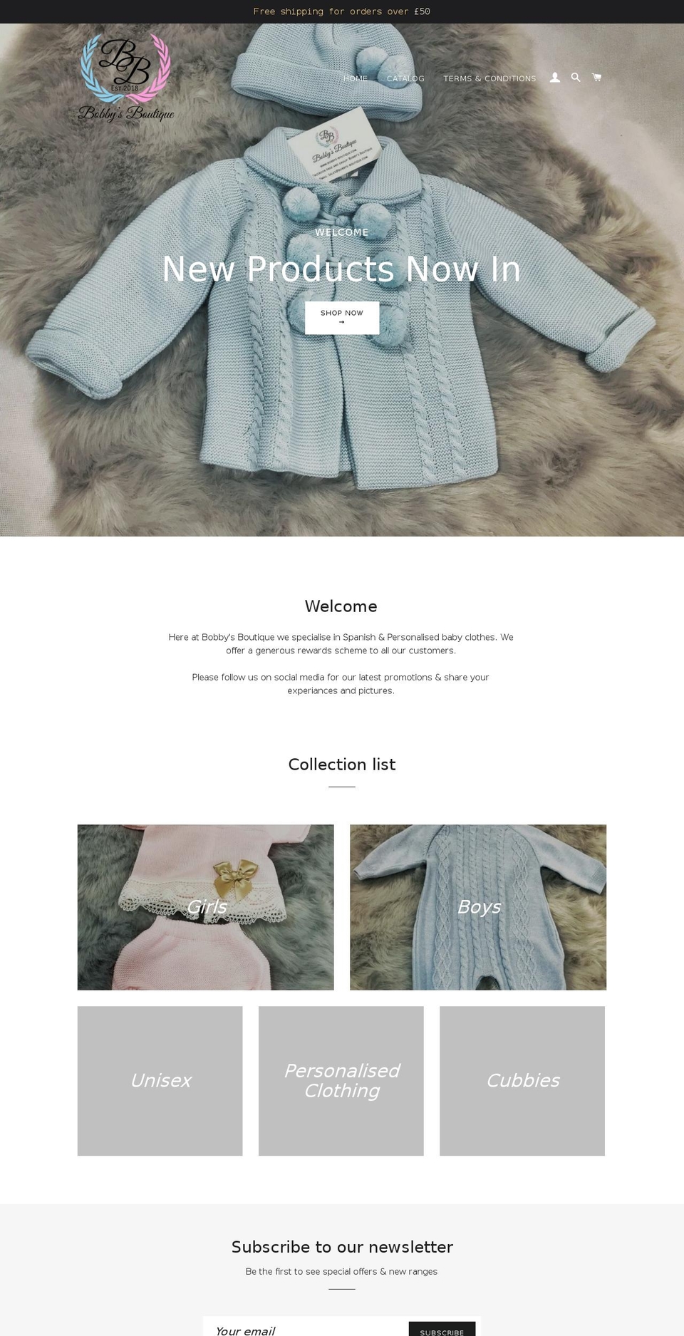bobbys-boutique.com — Shopify storefront screenshot