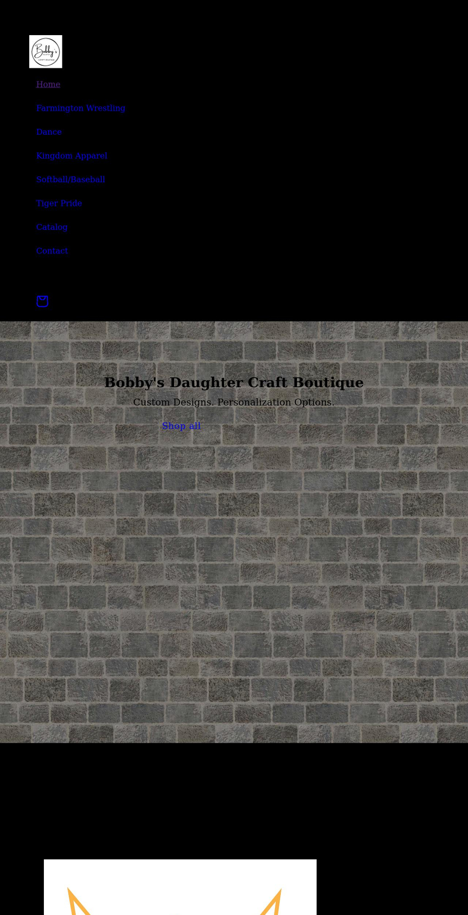 bobbysdaughter.com shopify website screenshot