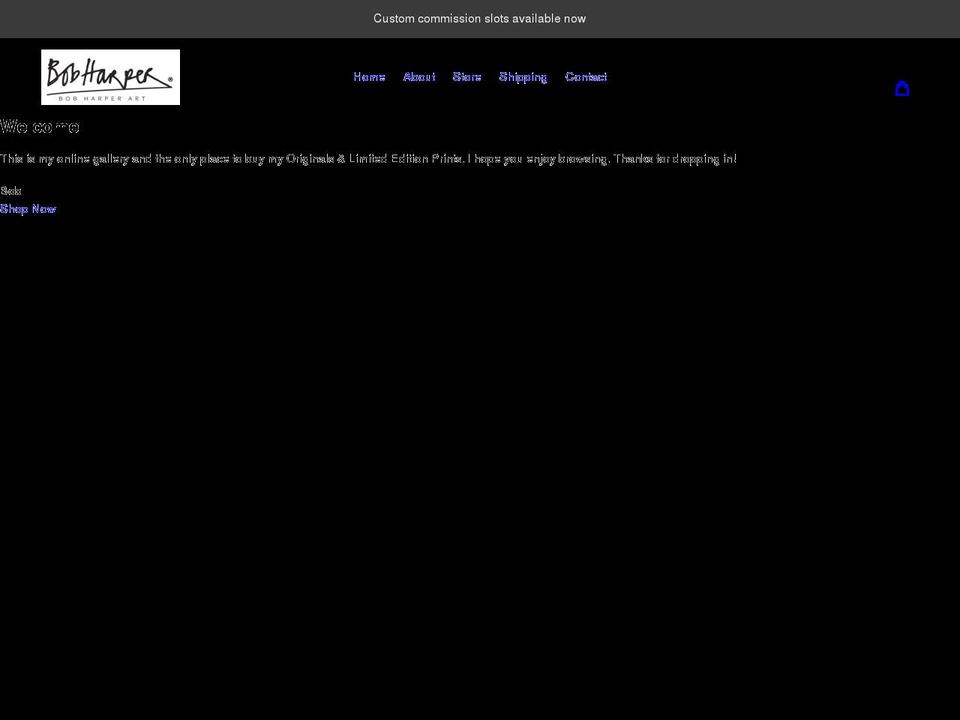 bobharperart.com shopify website screenshot