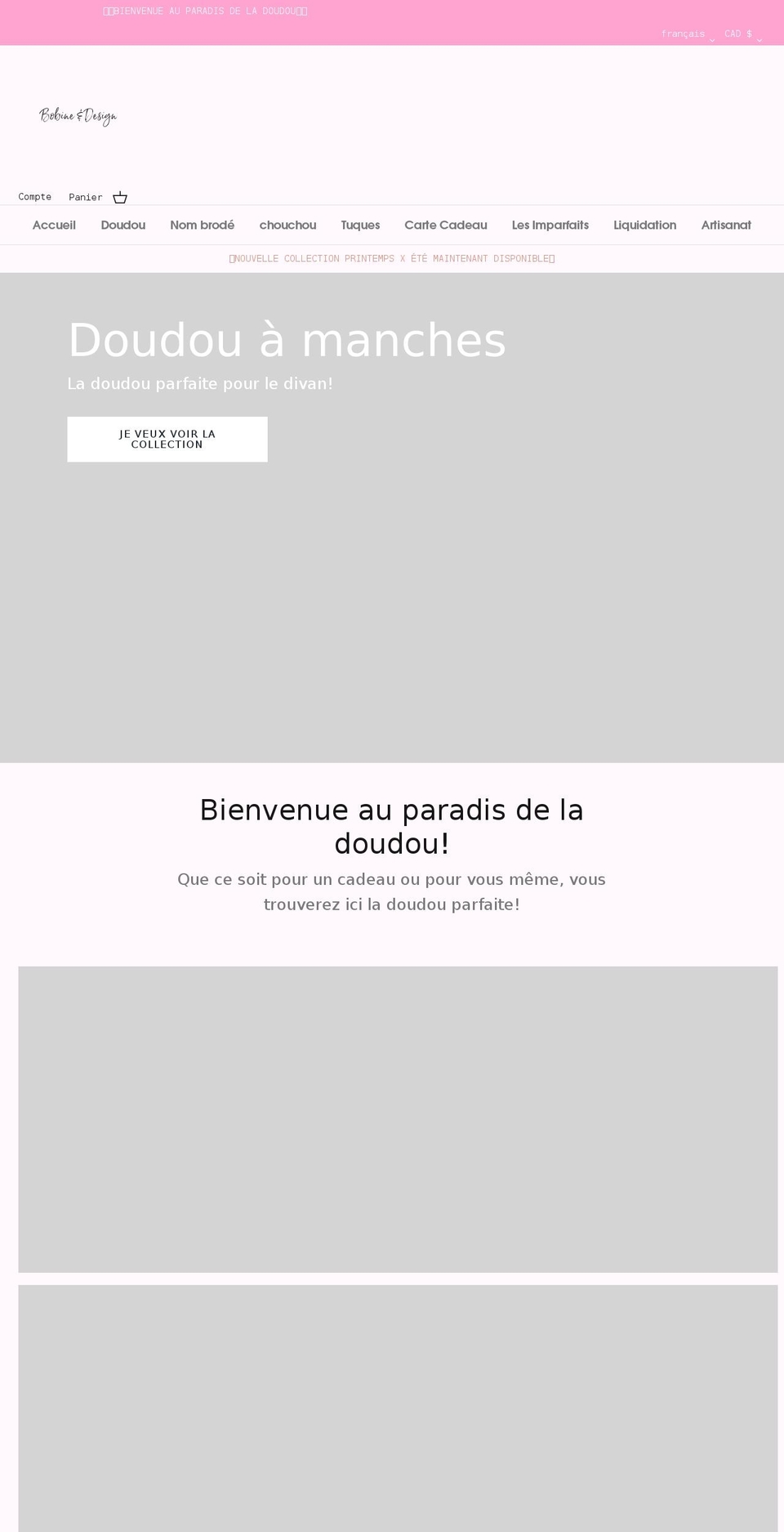 bobineetdesign.ca shopify website screenshot