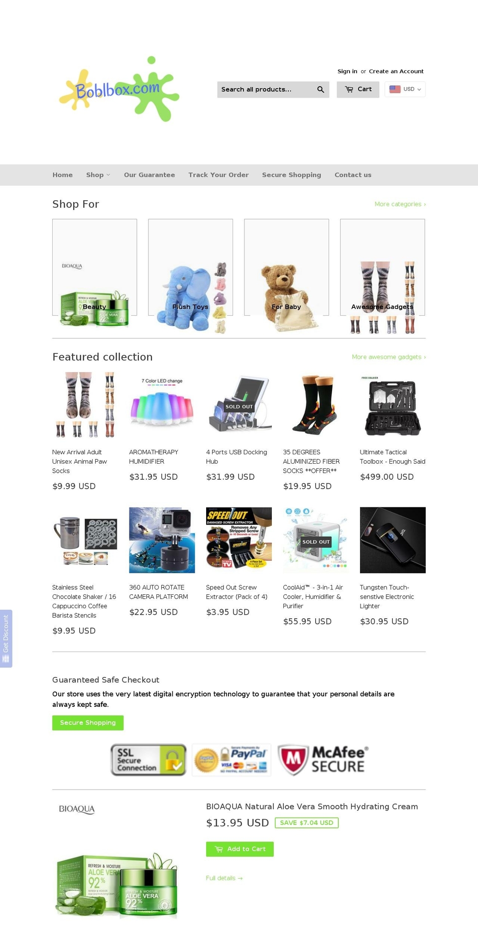 boblbox.com — Shopify storefront screenshot