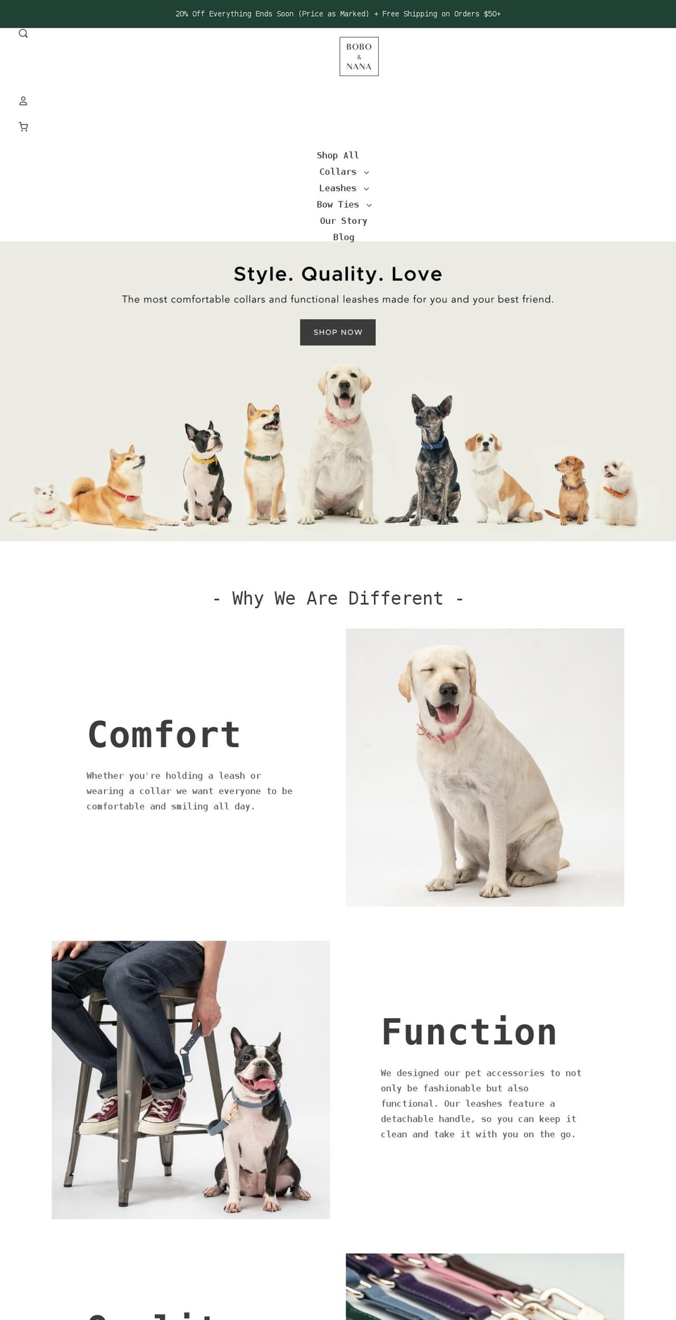 boboandnana.com shopify website screenshot