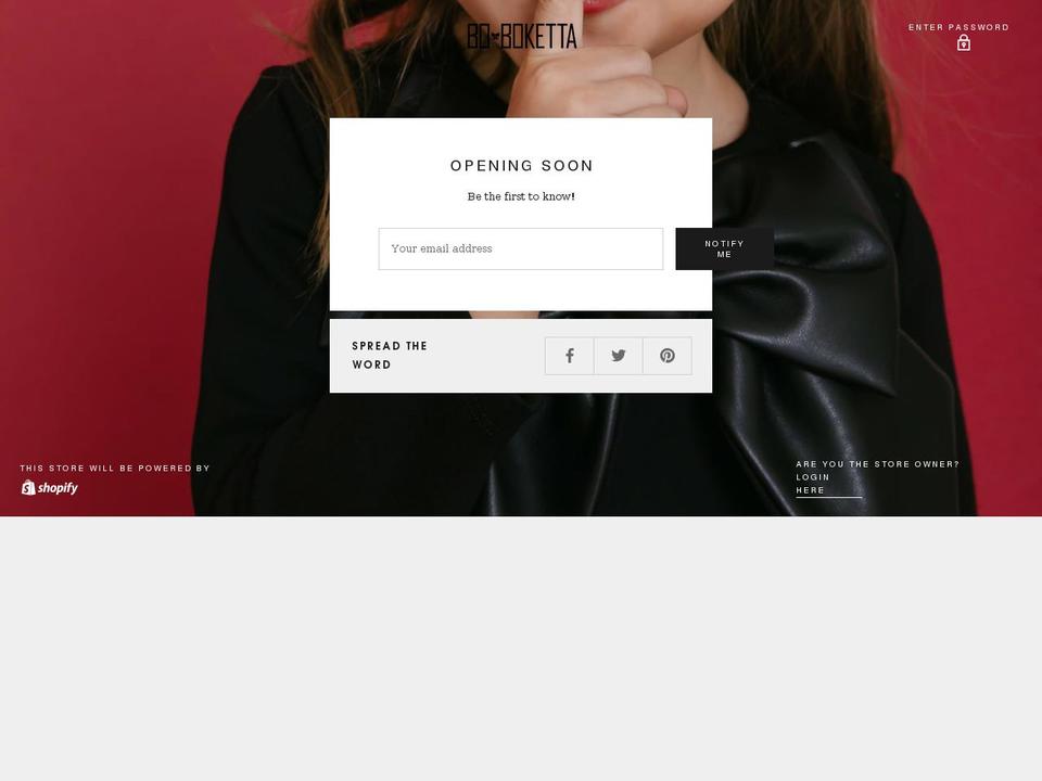 boboketta.com — Shopify storefront screenshot