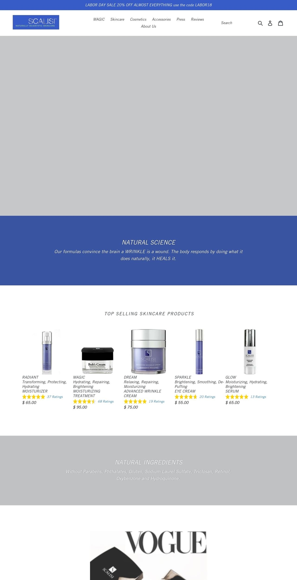 bobs-cream.com — Shopify storefront screenshot