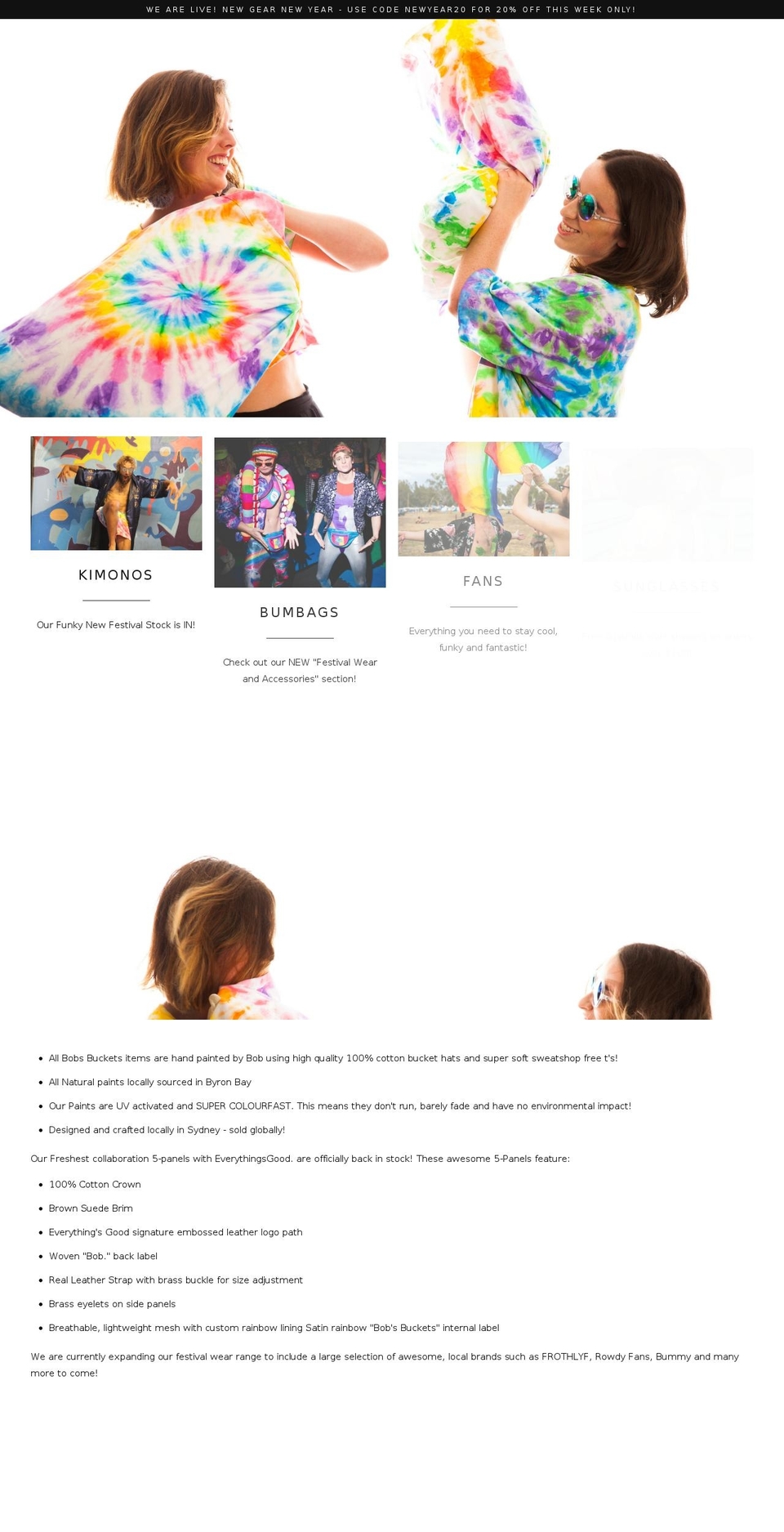 bobsbuckets.com shopify website screenshot