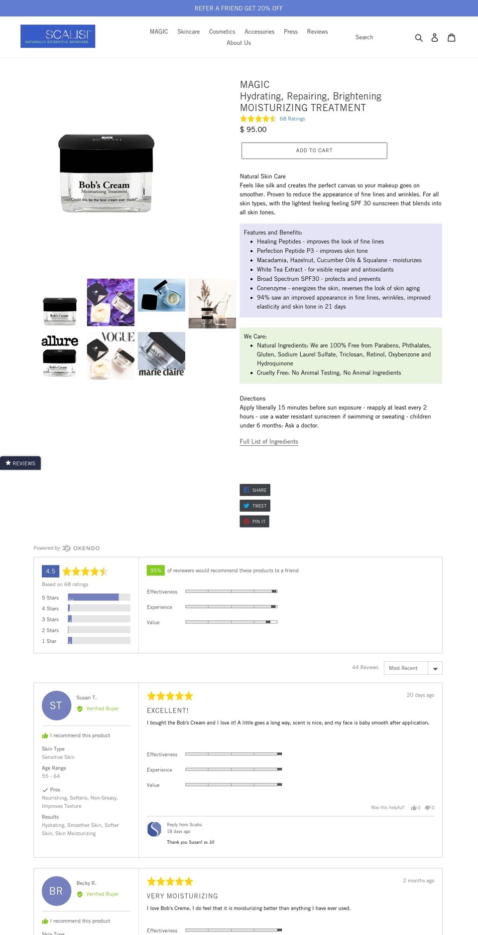 bobscream.com — Shopify storefront screenshot