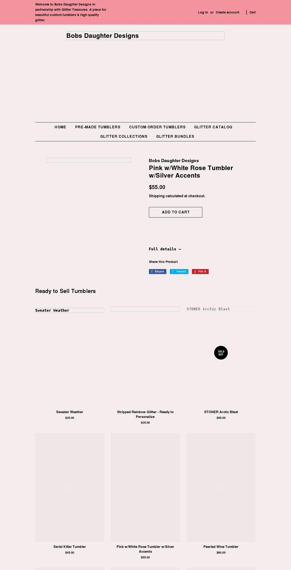 bobsdaughter.com shopify website screenshot