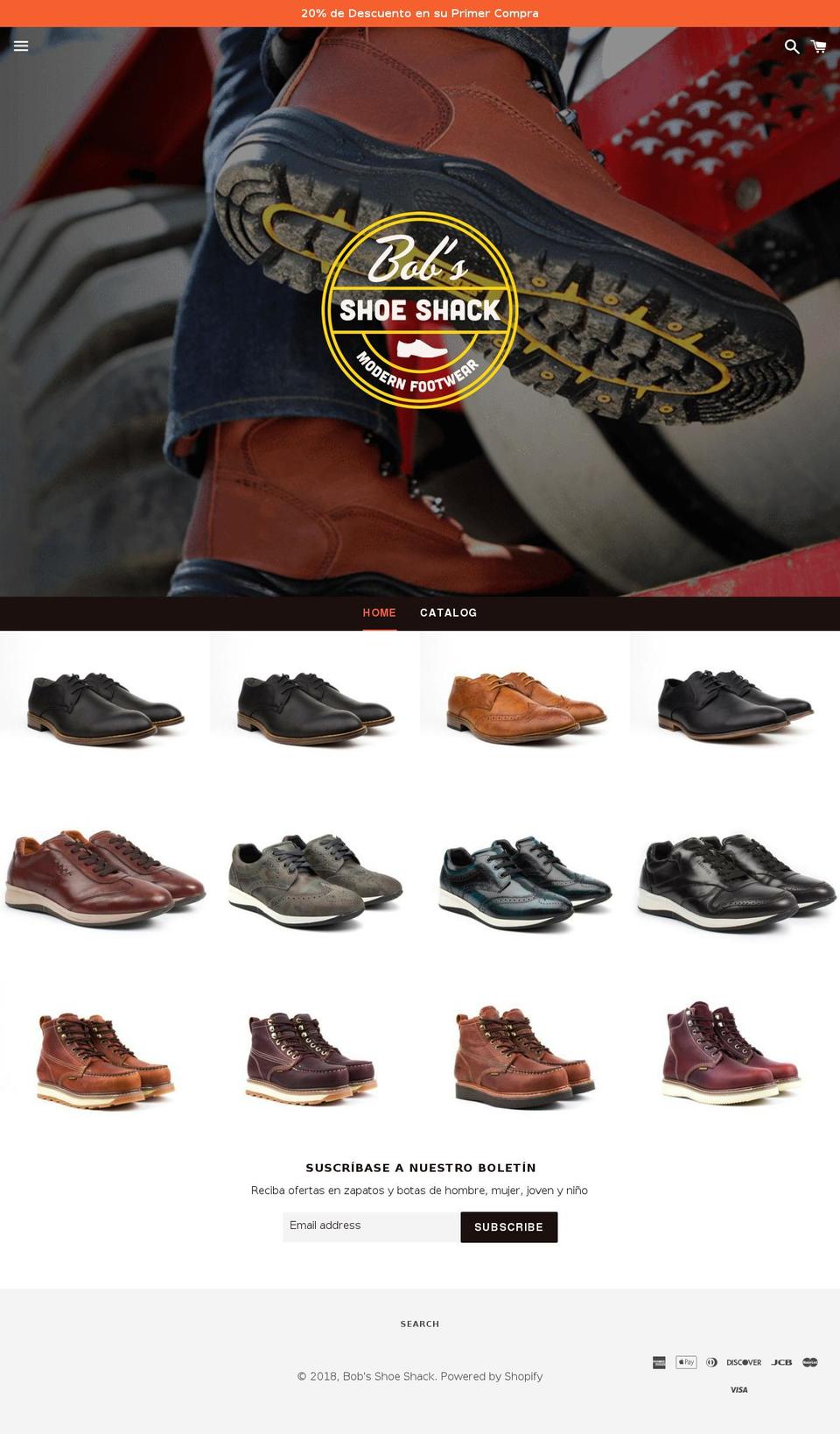 bobshoeshack.com — Shopify storefront screenshot