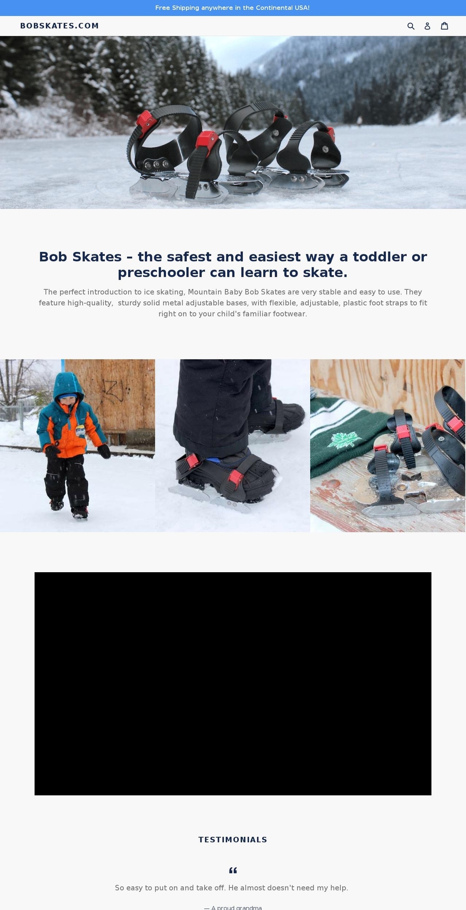 bobskates.com — Shopify storefront screenshot