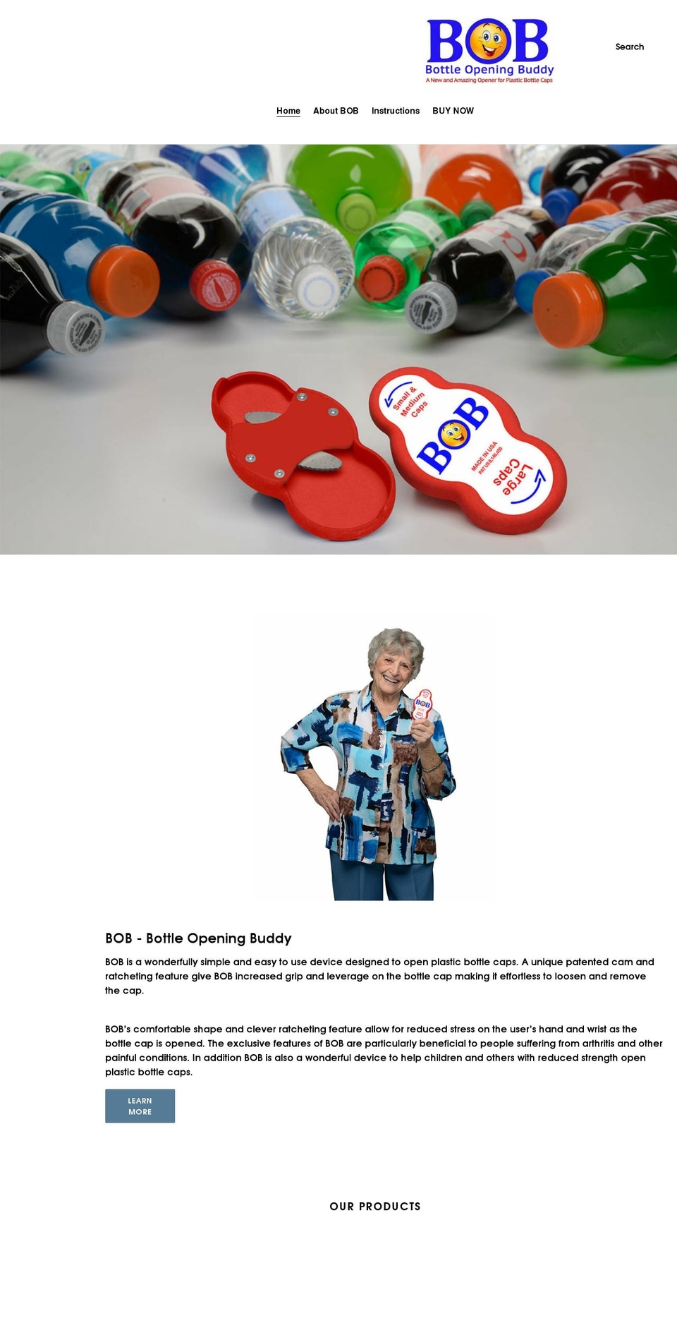 bobsyouropener.com shopify website screenshot