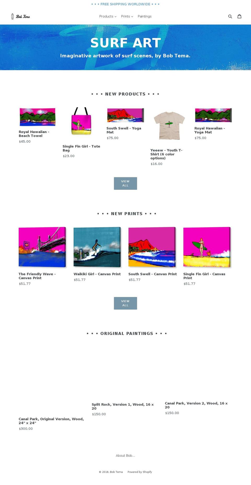 bobtema.com — Shopify storefront screenshot