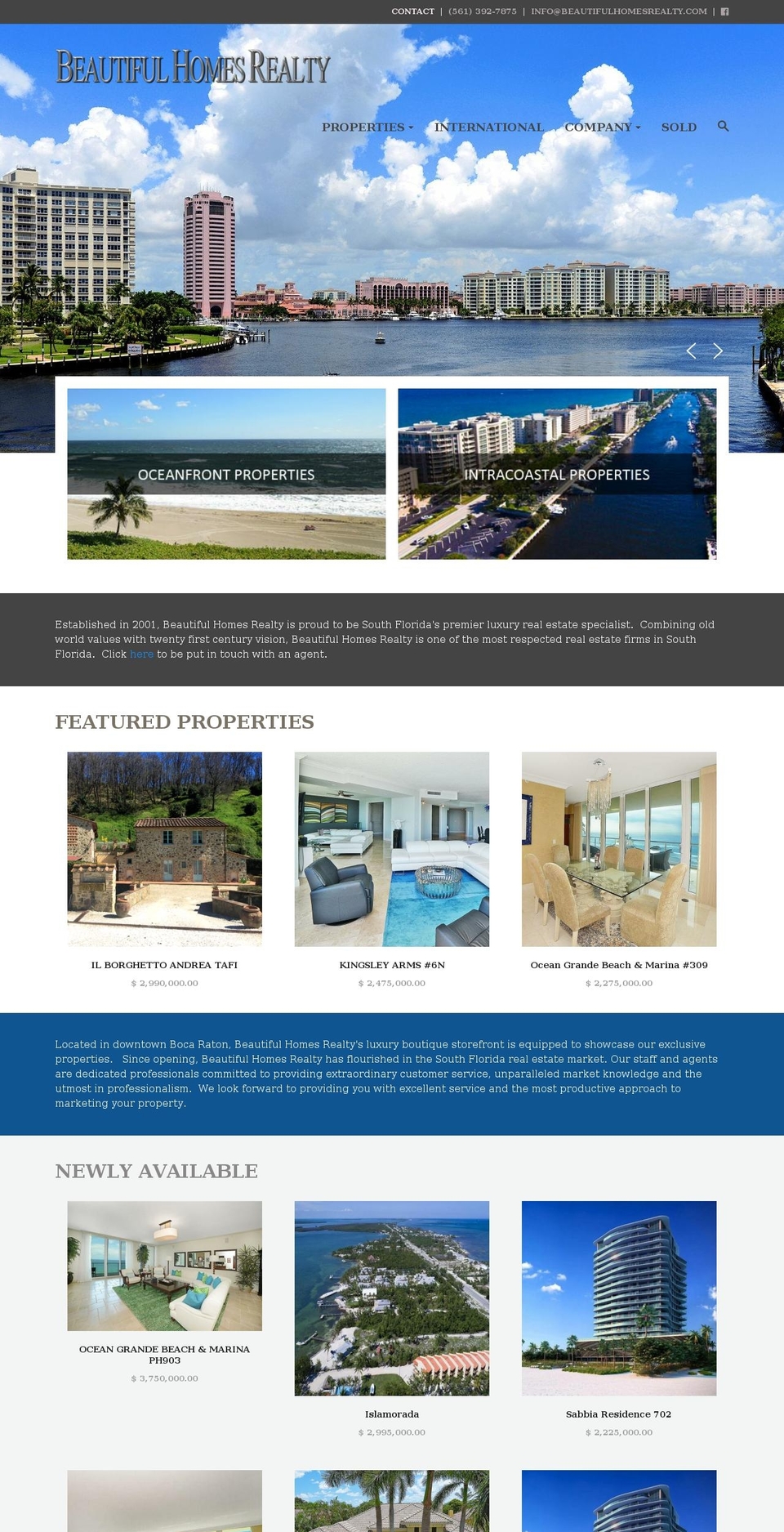 bocawestproperties.com — Shopify storefront screenshot