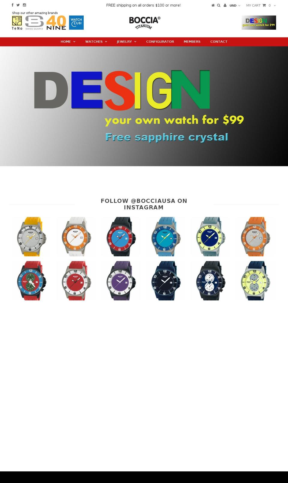 boccia.com shopify website screenshot