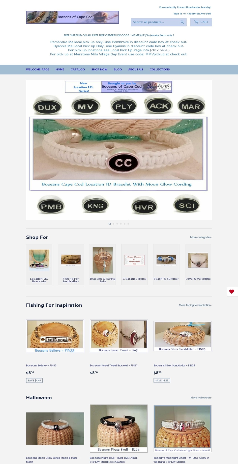 boceansofcapecod.com — Shopify storefront screenshot