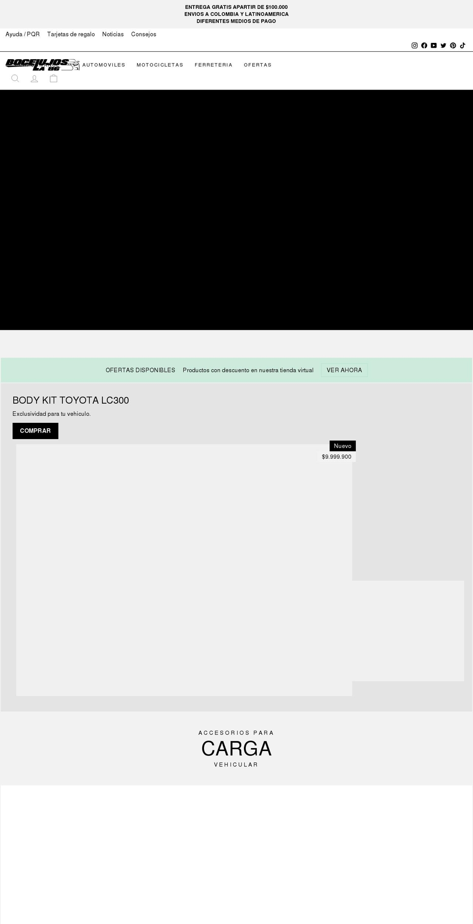 bocelujosla86.com — Shopify storefront screenshot