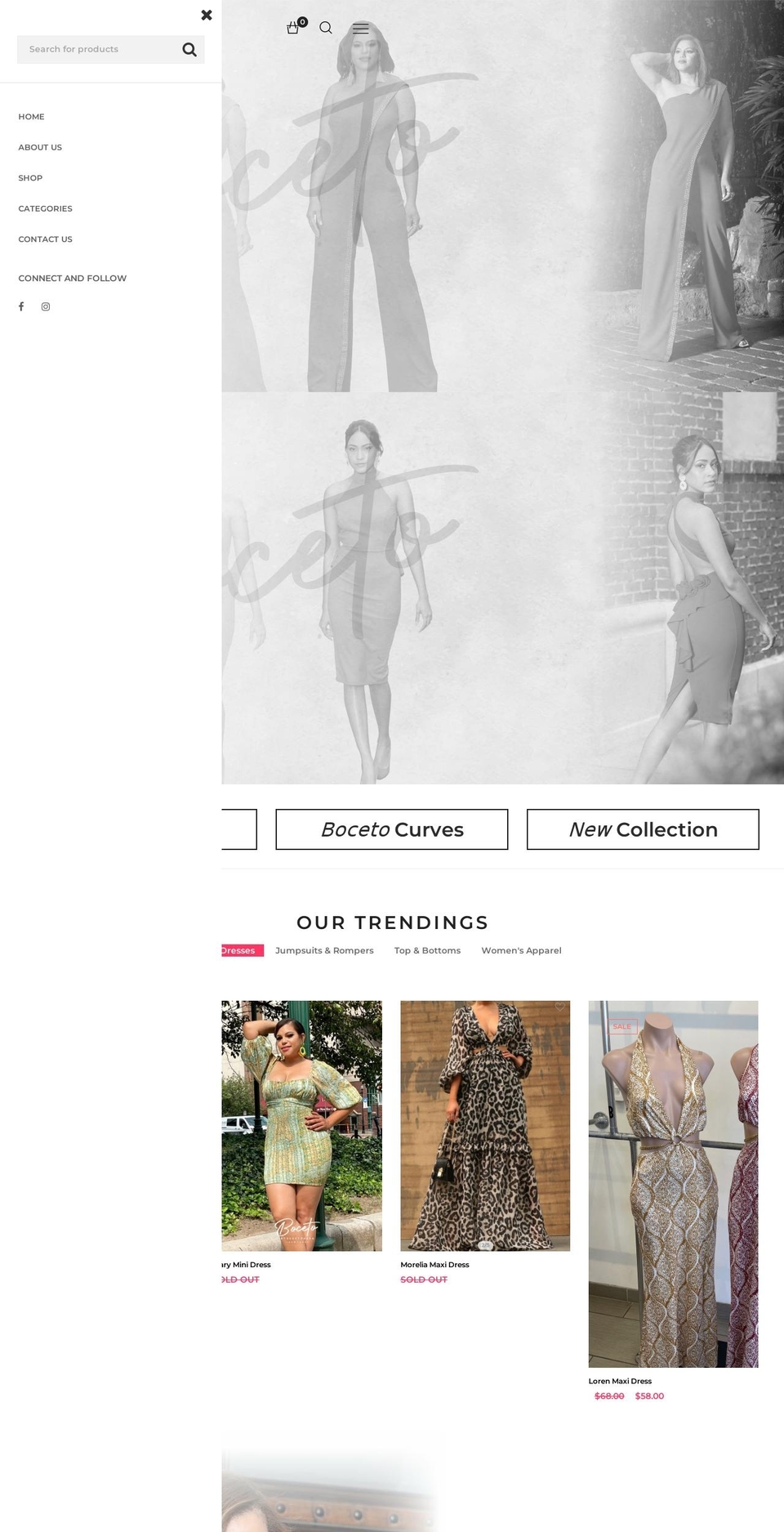 bocetoshopny.com shopify website screenshot