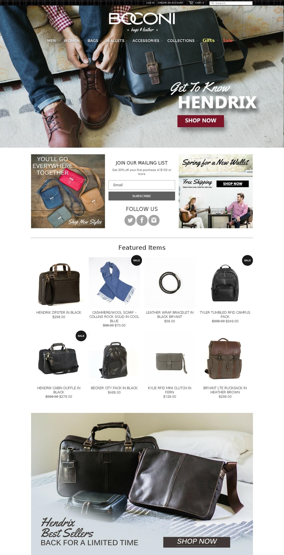 boconi.com shopify website screenshot