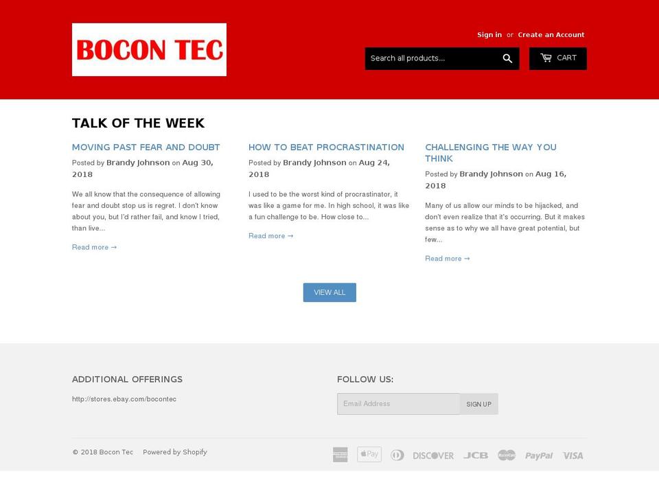 bocontec.com — Shopify storefront screenshot