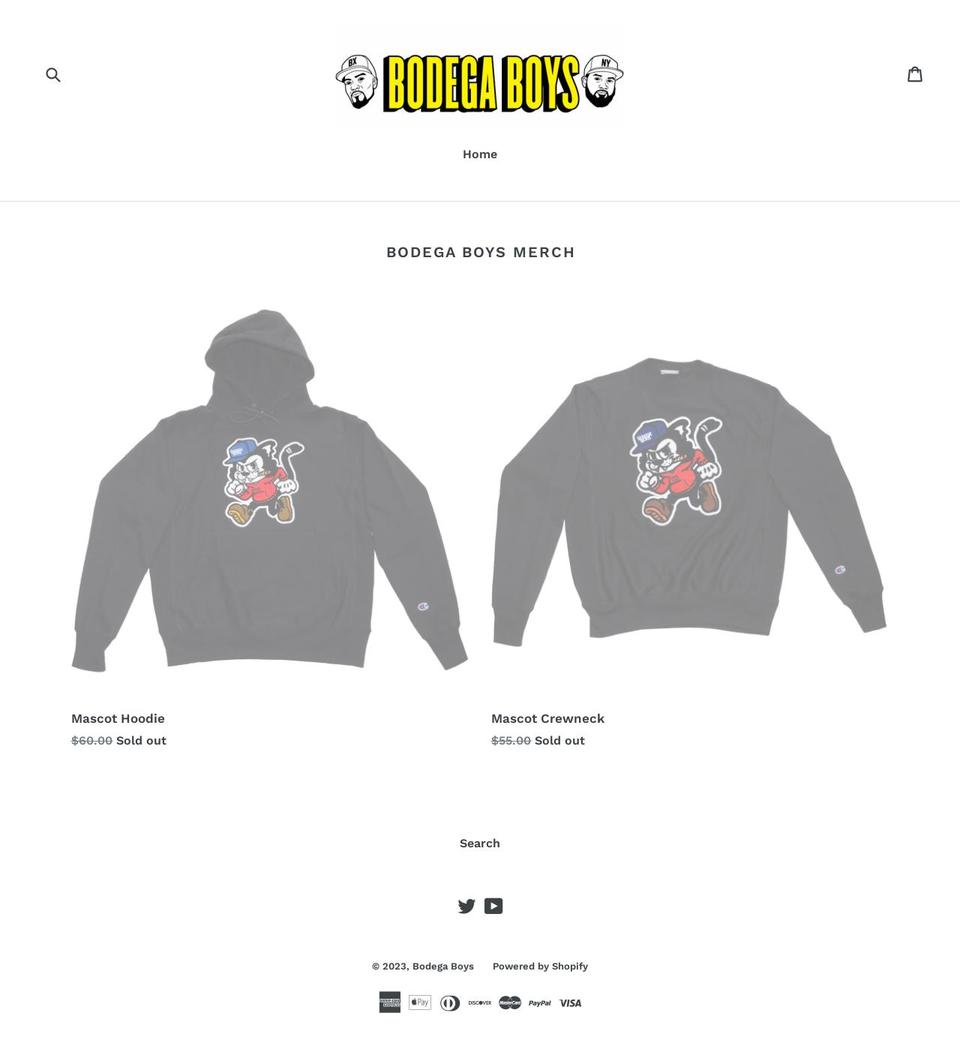 bodegaboys.net shopify website screenshot