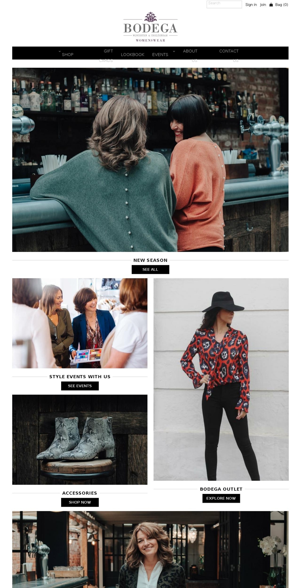 bodegawomenswear.com — Shopify storefront screenshot