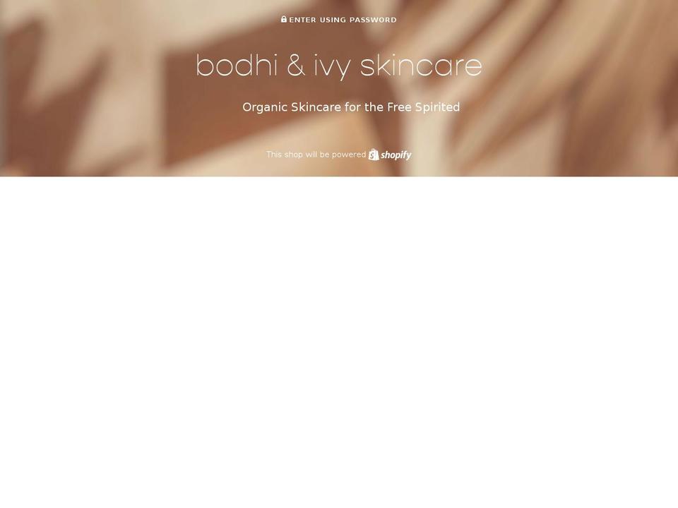 bodhi-and-ivy-skincare.myshopify.com shopify website screenshot