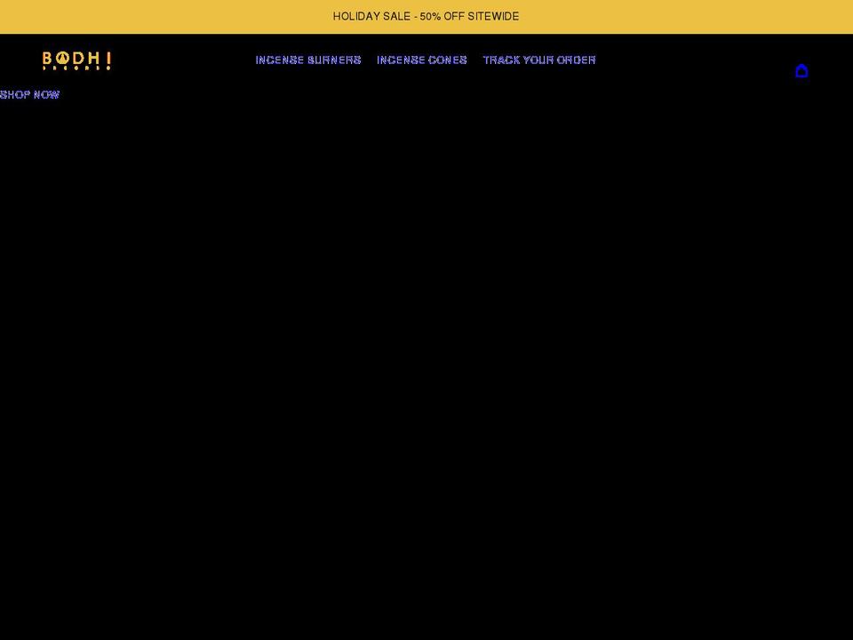 bodhi-incense.com shopify website screenshot