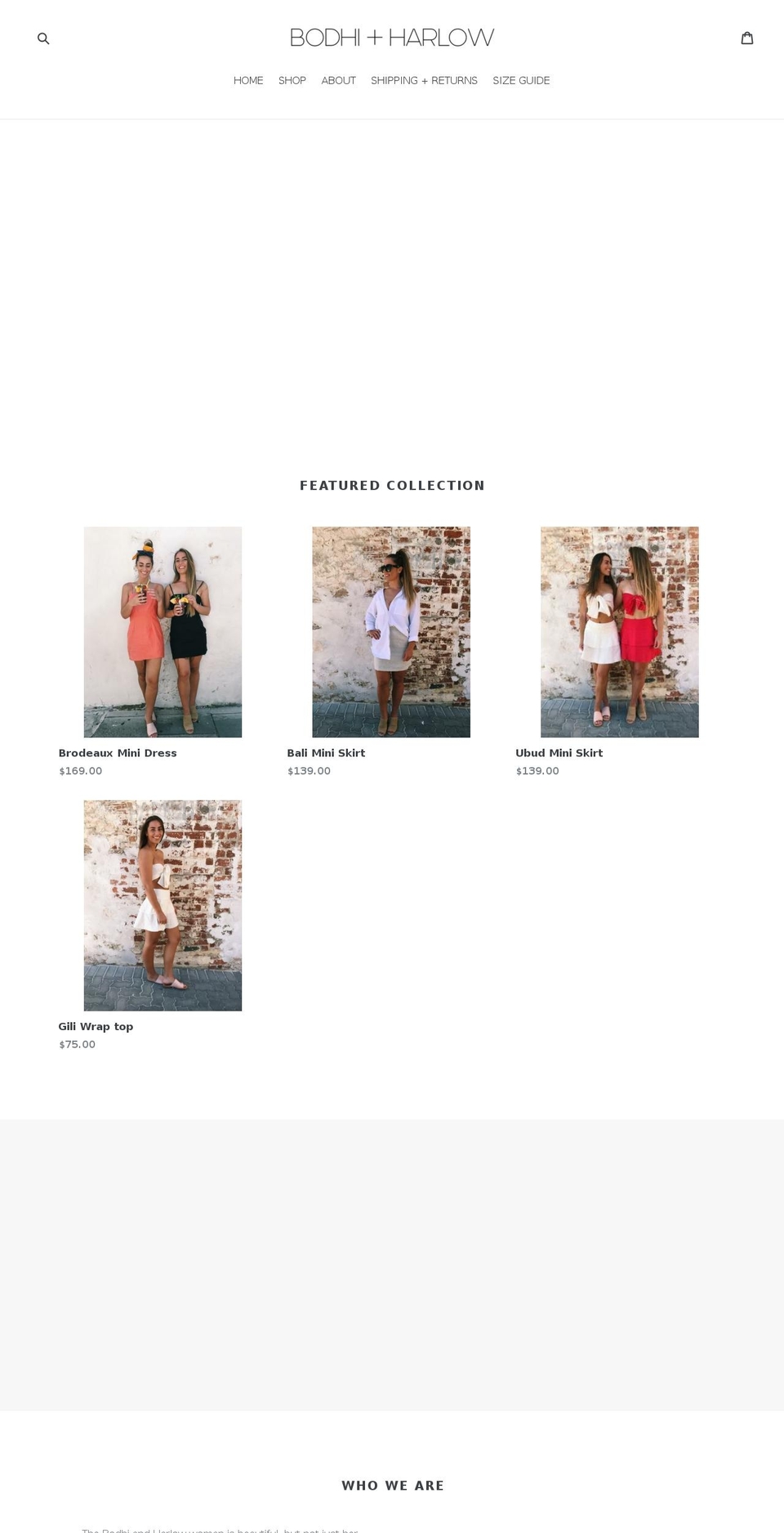 bodhiandharlow.com — Shopify storefront screenshot
