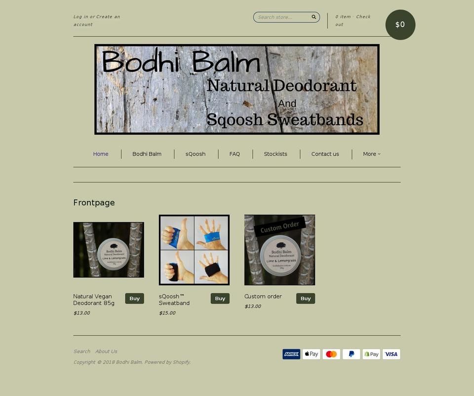bodhibalm.com.au shopify website screenshot