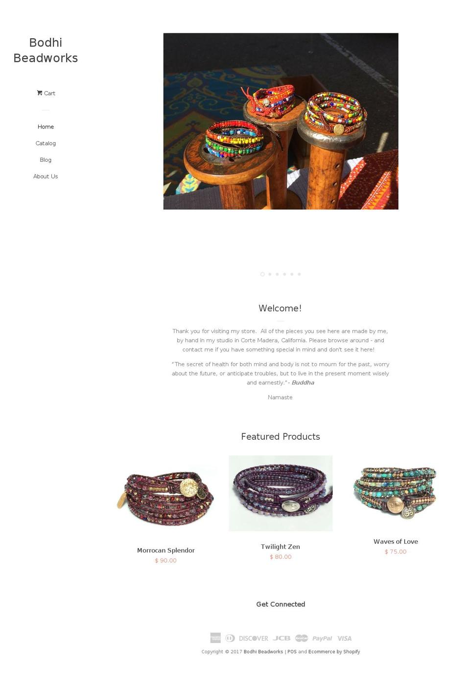 bodhibeadworks.com shopify website screenshot