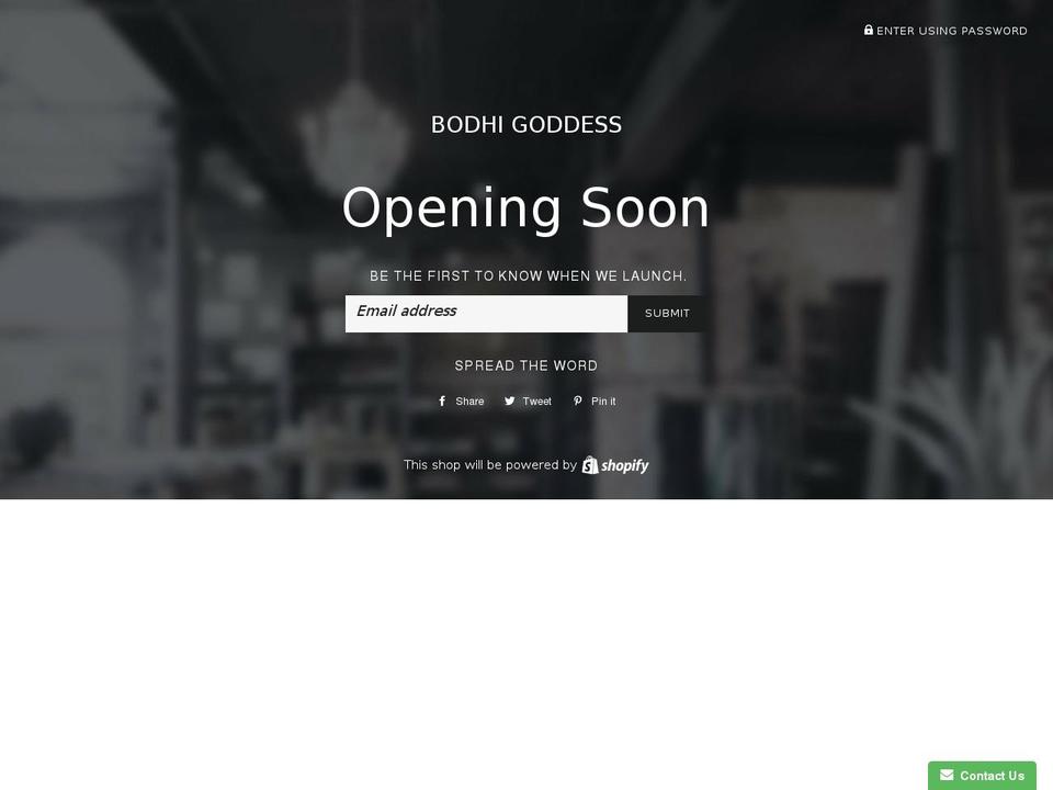 bodhigoddess.com — Shopify storefront screenshot