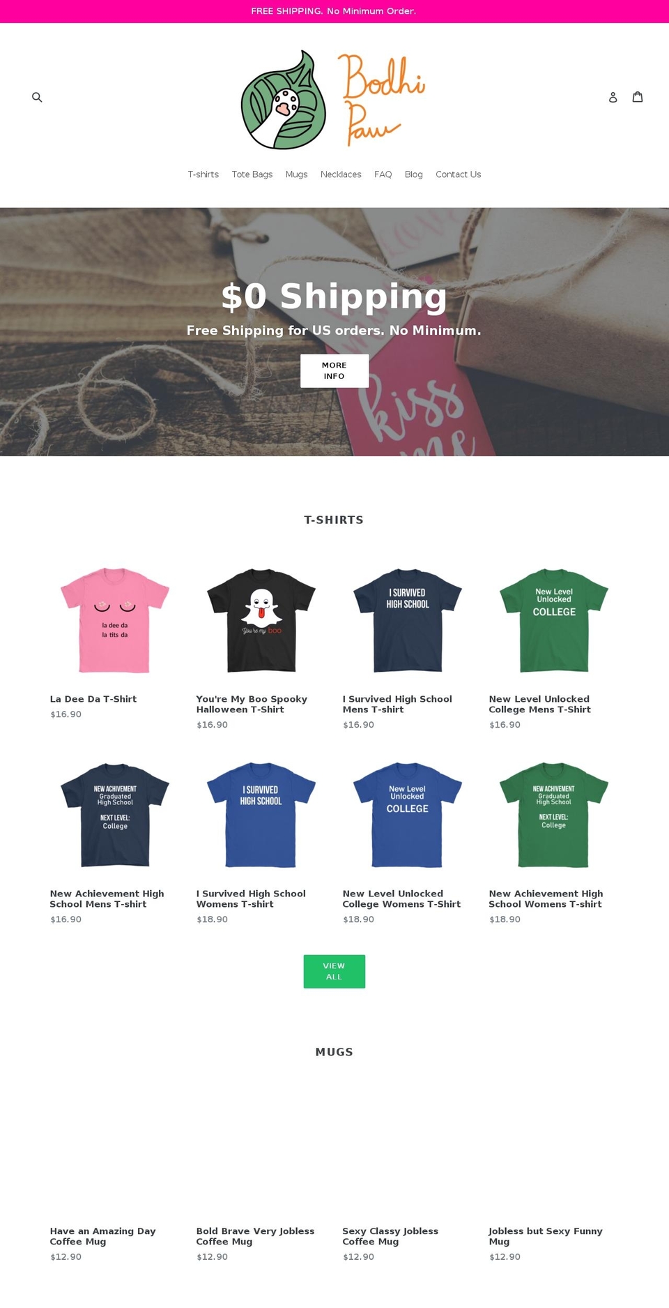 bodhipaw.com shopify website screenshot