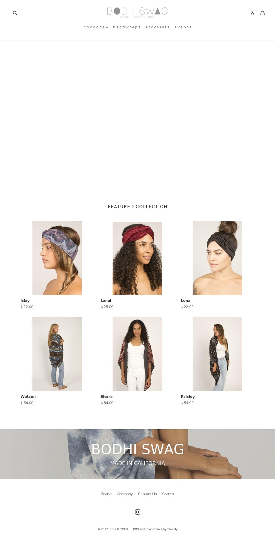 bodhiswag.com shopify website screenshot