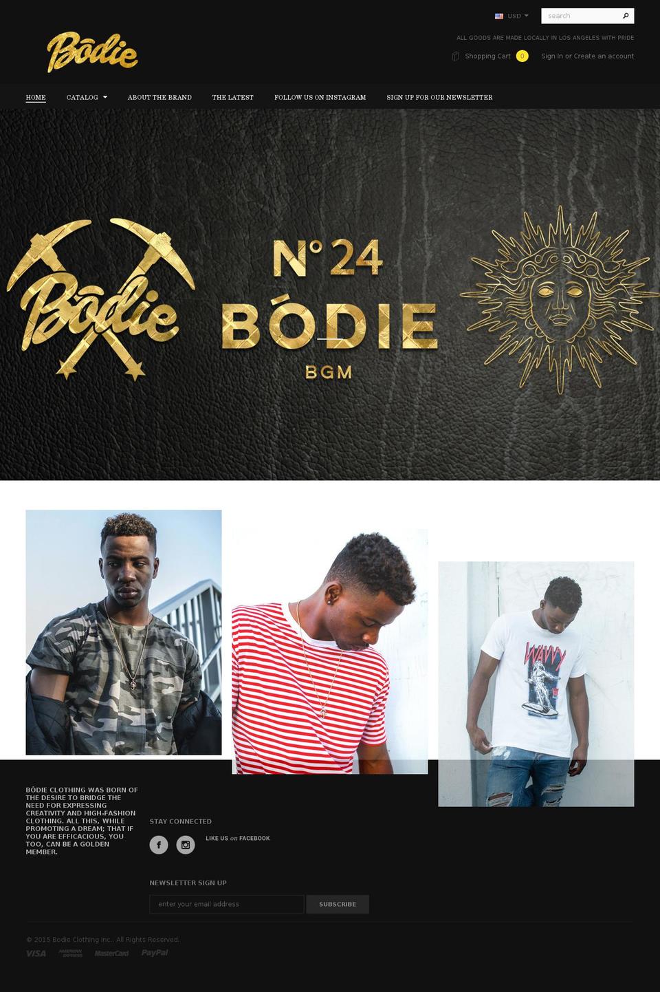 Taste Shopify theme site example bodieclothing.com