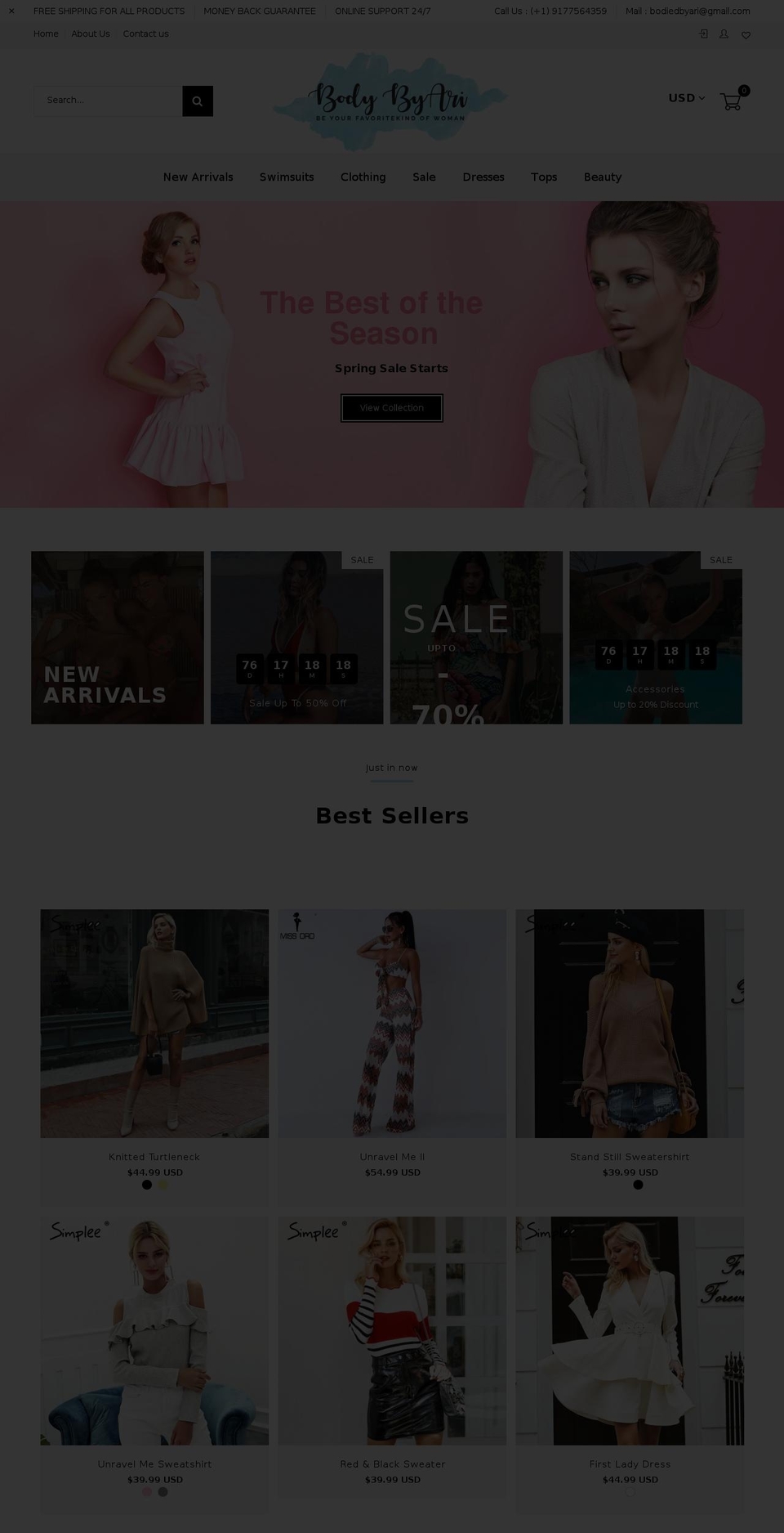 install-01 Shopify theme site example bodied-by-ari.com