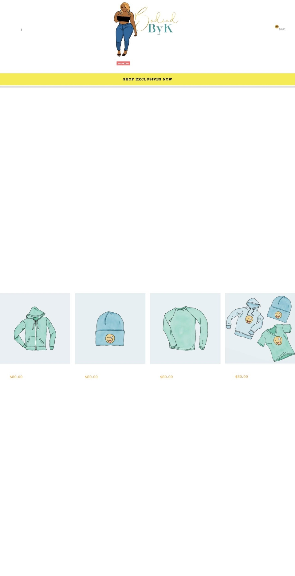 bodiedbyk.com shopify website screenshot
