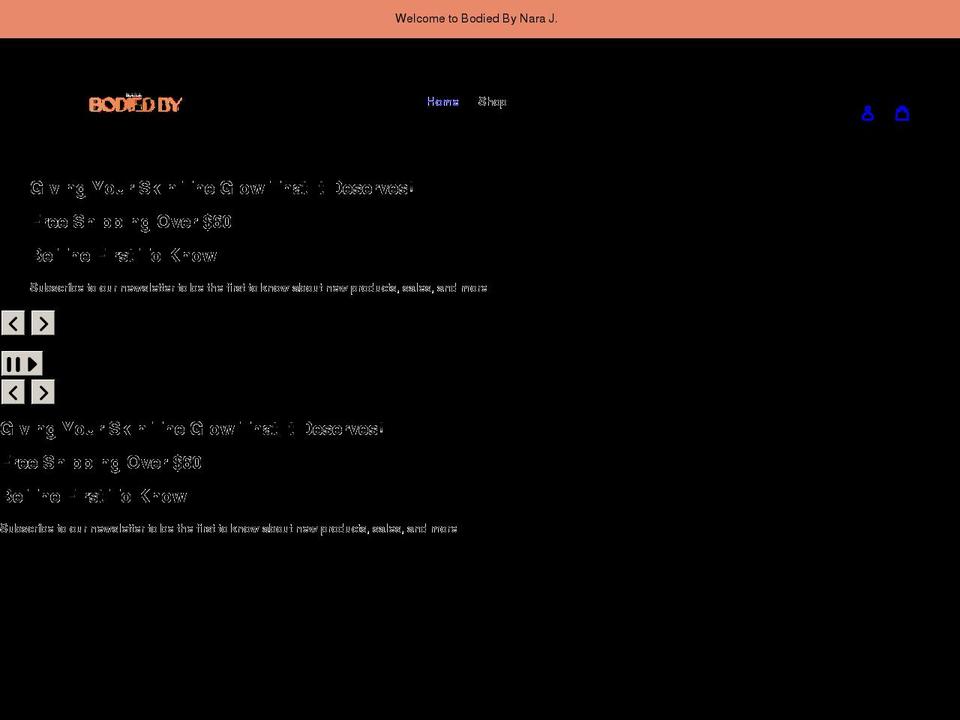 bodiedbynaraj.com shopify website screenshot