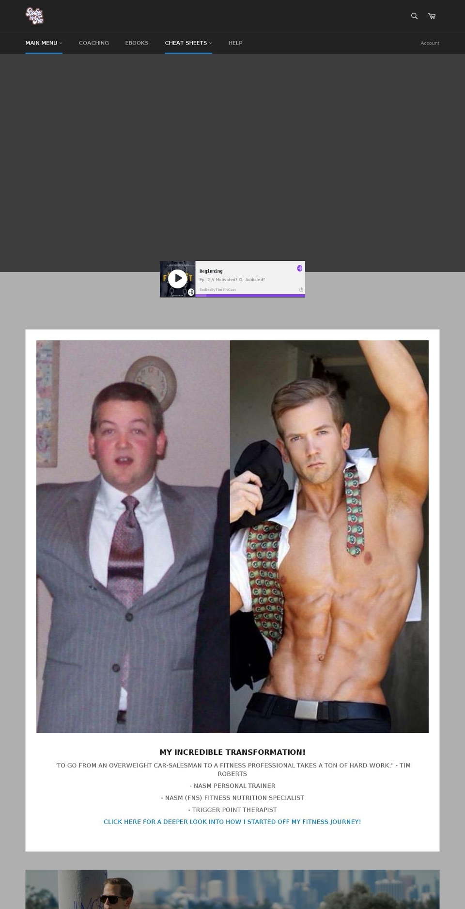 bodiesbytim.com shopify website screenshot