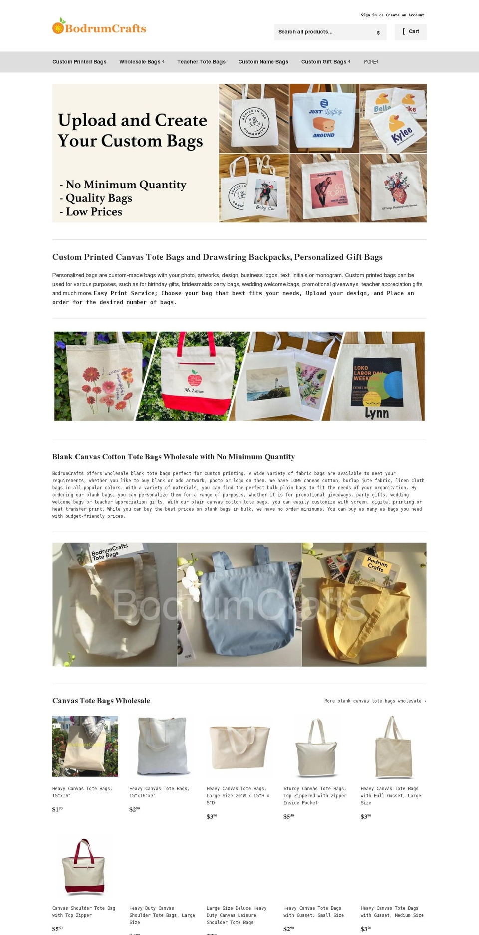 bodrumcrafts.com shopify website screenshot