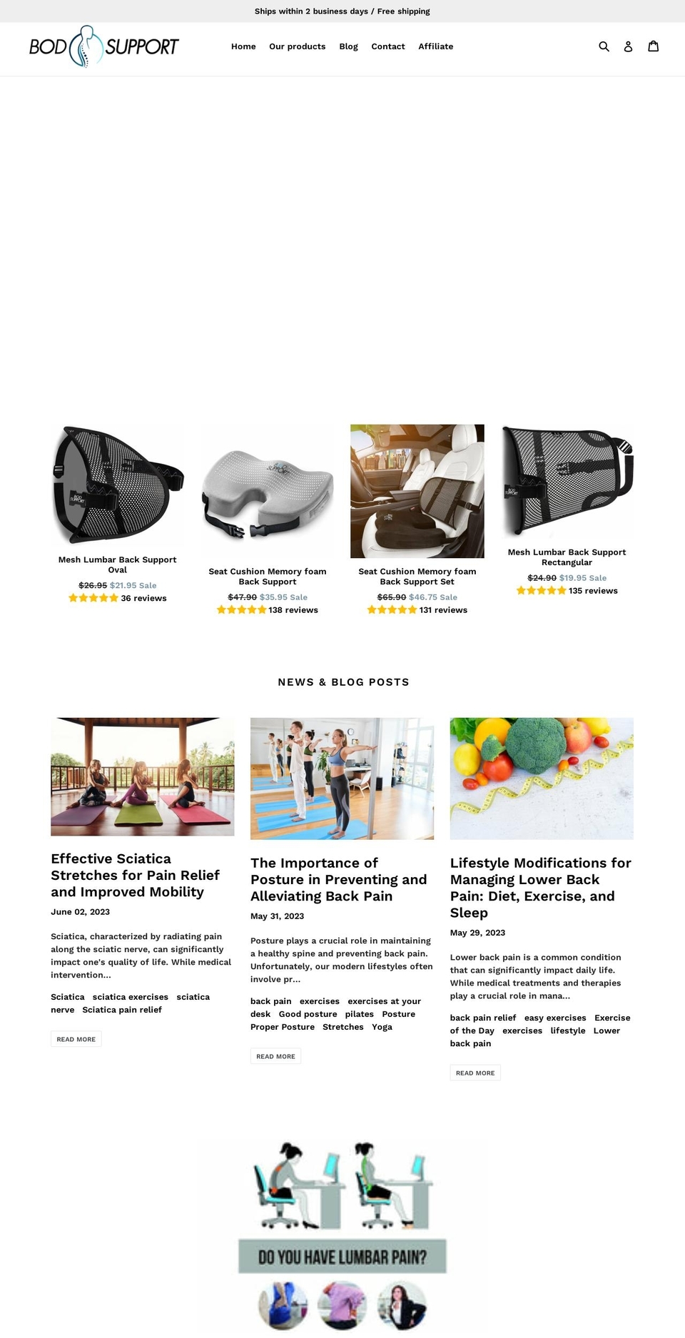 bodsupport.com — Shopify storefront screenshot