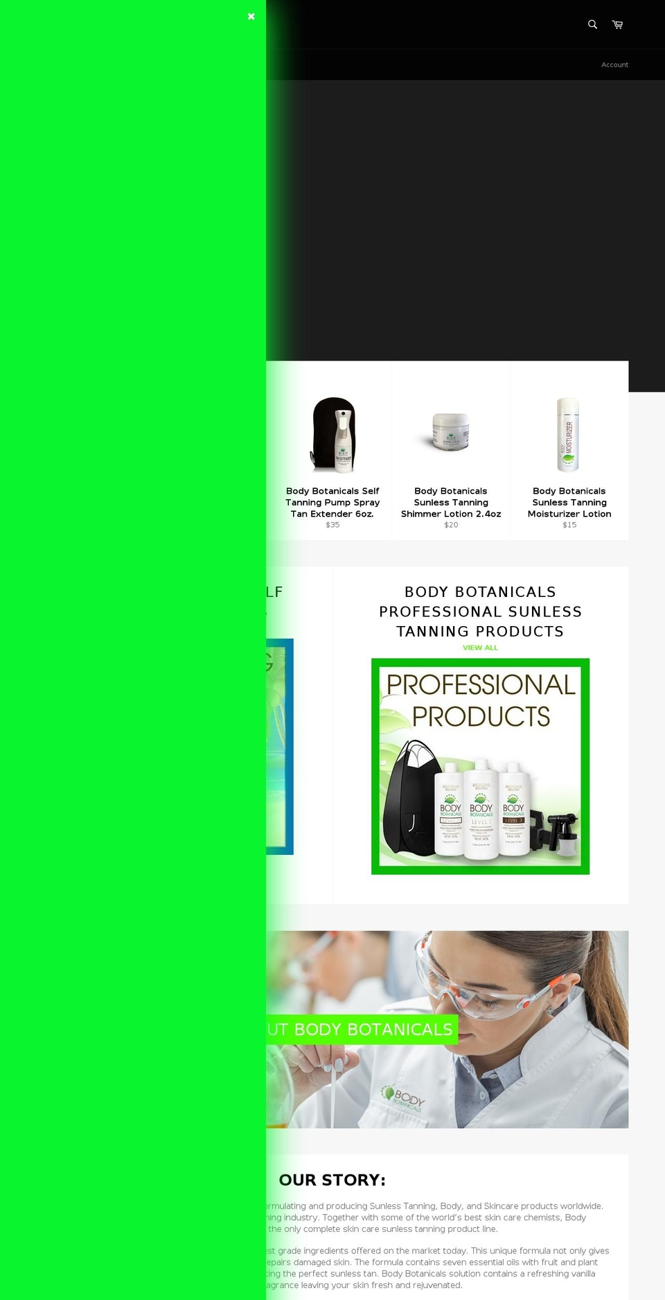body-botanicals.com shopify website screenshot
