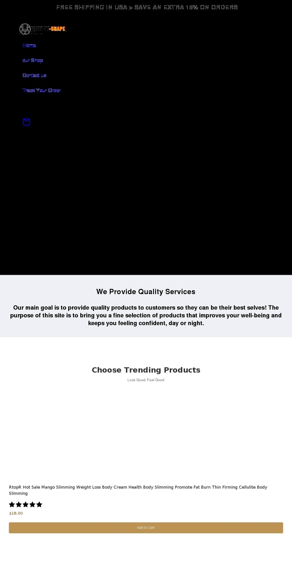 body-in-shape.com shopify website screenshot