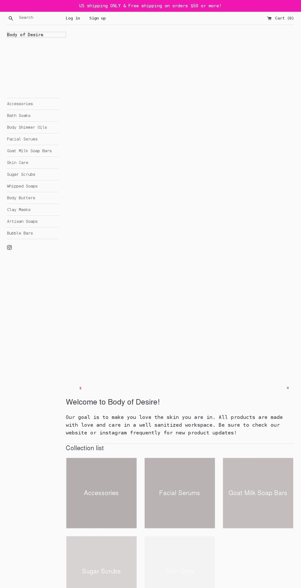 body-of-desire.com shopify website screenshot