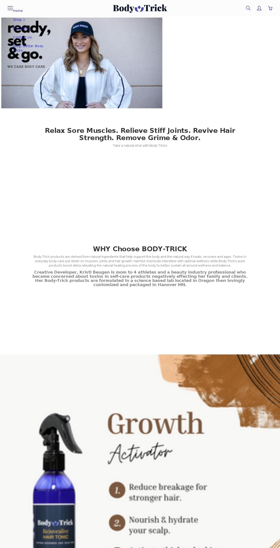 body-trick.com shopify website screenshot