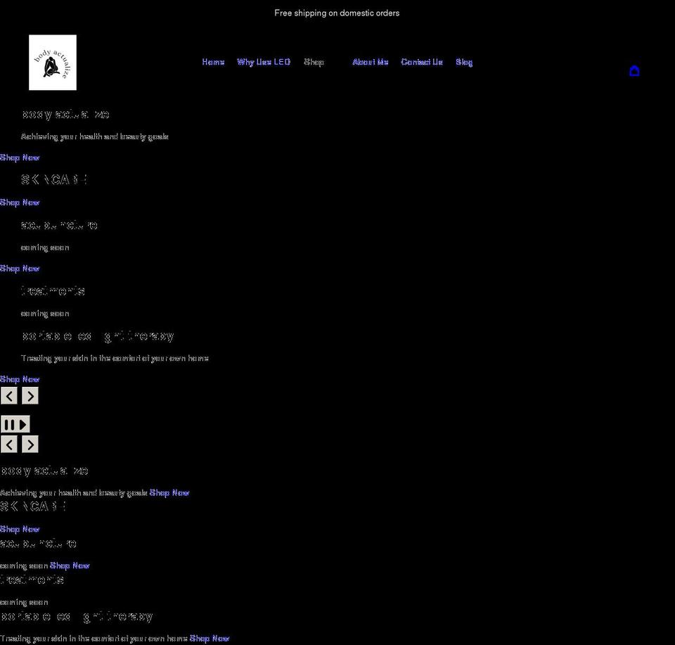 bodyactualize.com shopify website screenshot