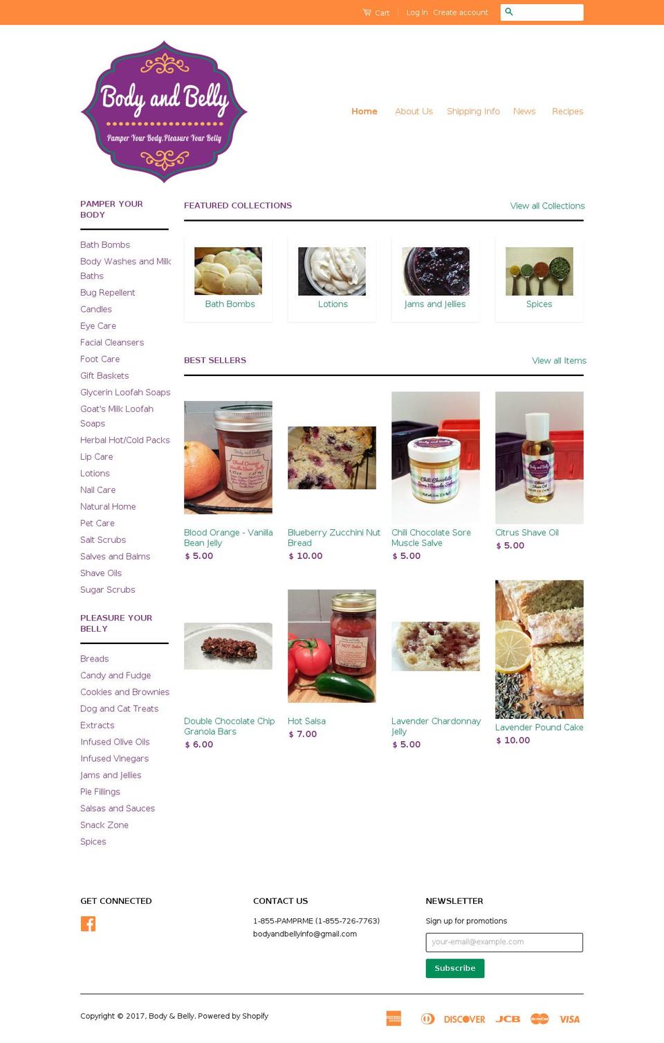 bodyandbelly.com shopify website screenshot