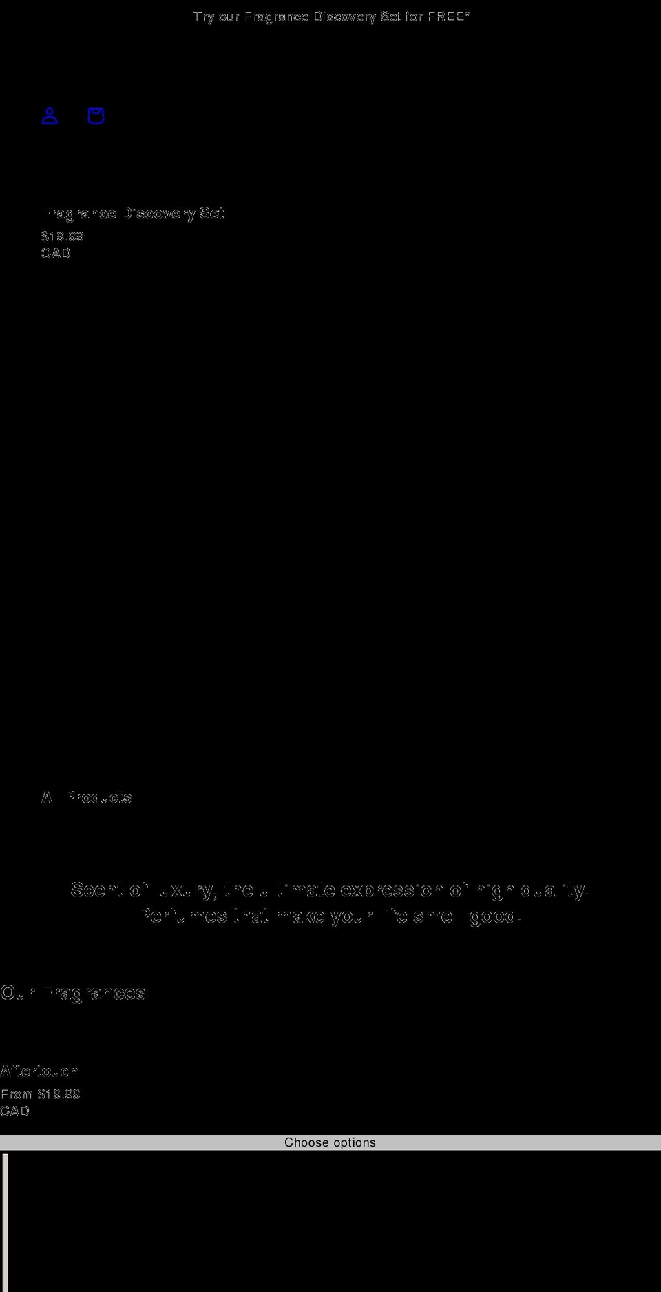 bodyandfragrance.com shopify website screenshot