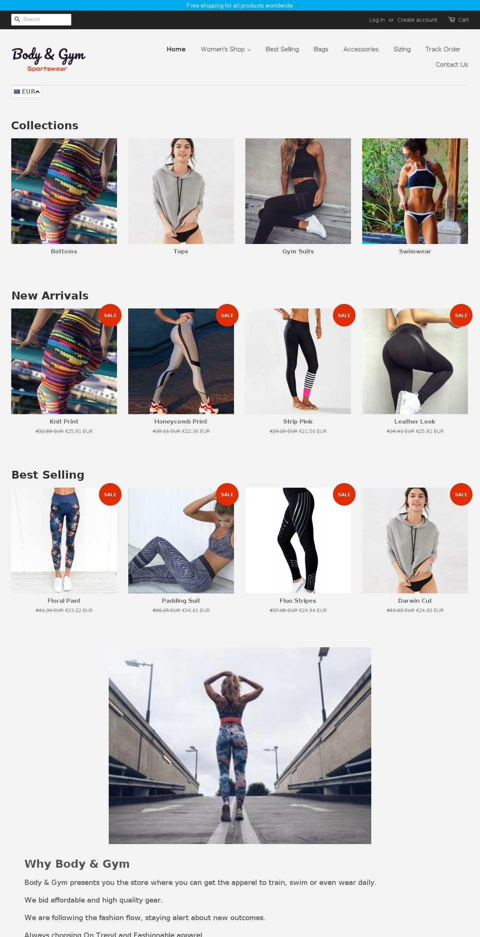 bodyandgym.com — Shopify storefront screenshot
