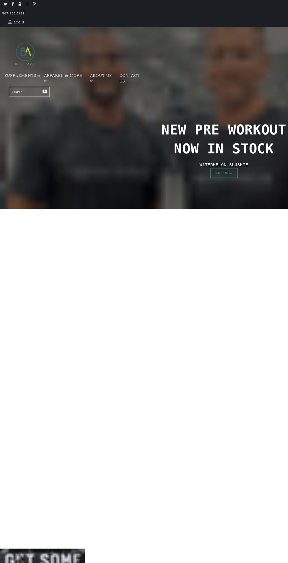 bodyartnutrition.com shopify website screenshot