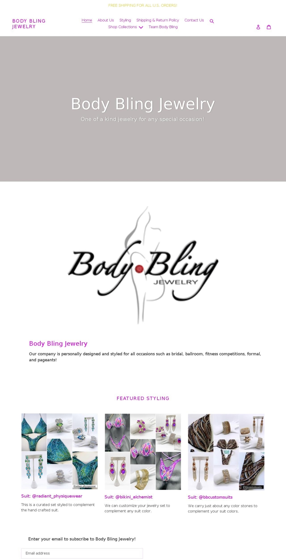bodyblingjewelry.com shopify website screenshot